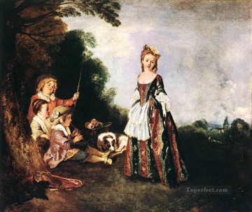 La Danza Jean Antoine Watteau clásico rococó Pinturas al óleo